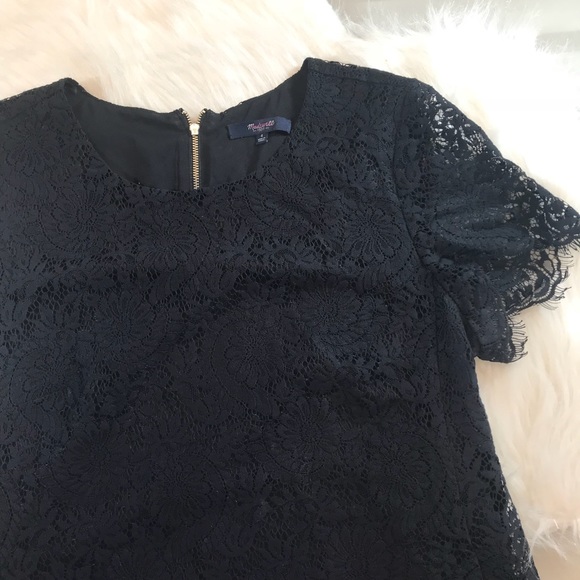 Madewell Black Floral Lace Dress - Picture 2 of 5